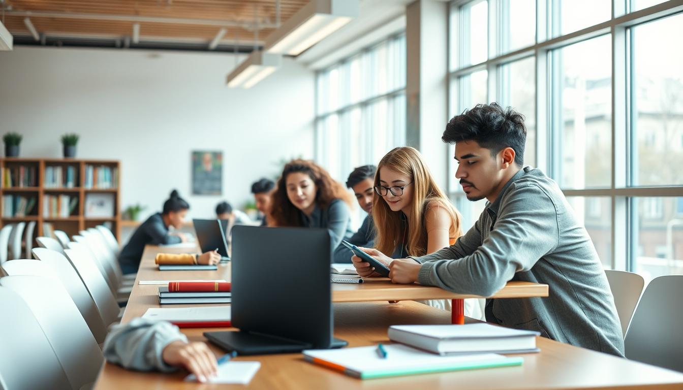 University campus and academic environment in Amsterdam